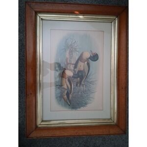 Vintage Duck Print Framed Artwork Woodland Bird Art Home Decor
